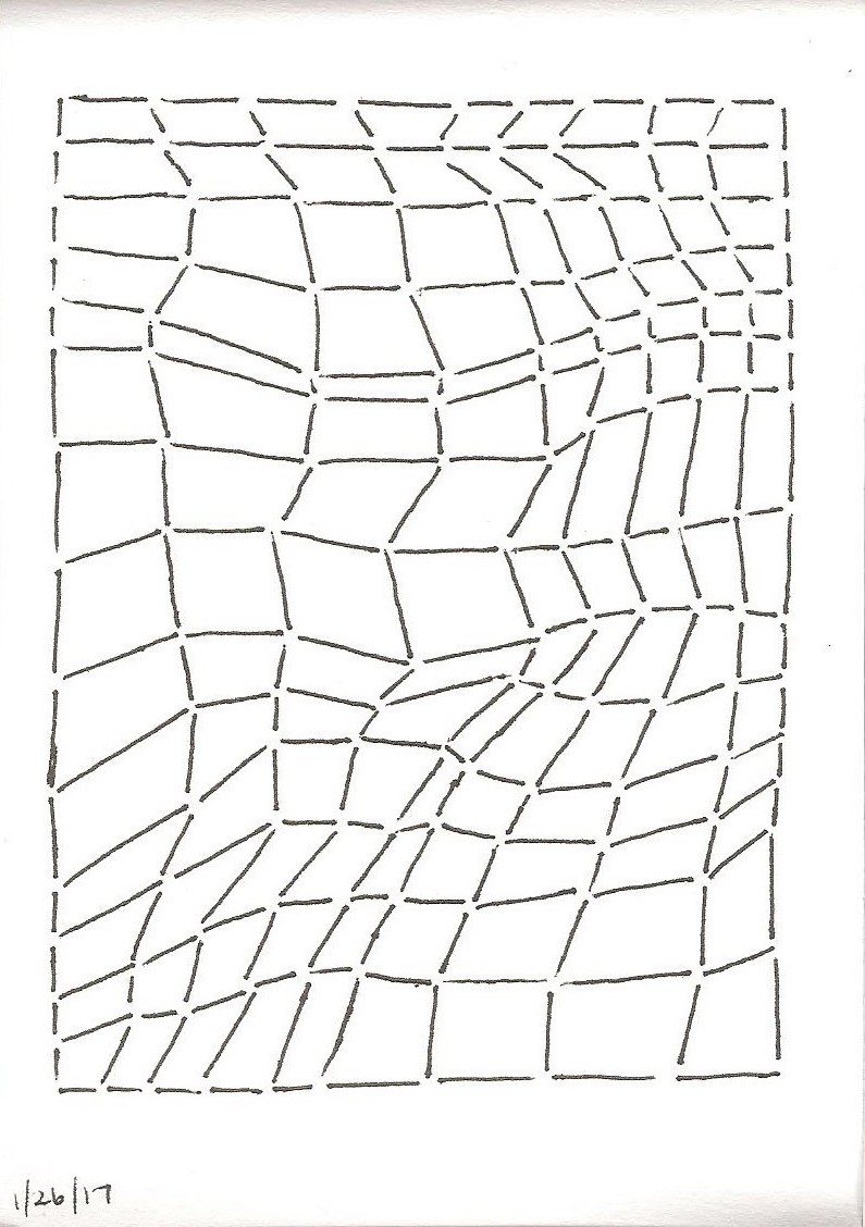 Grid drawings from the sketchbook